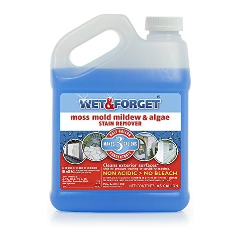Wet & Forget Moss, Mold, Mildew, & Algae Stain Remover Multi-Surface Outdoor Cleaner Concentrate, Original, 64 Fluid Ounces Cover