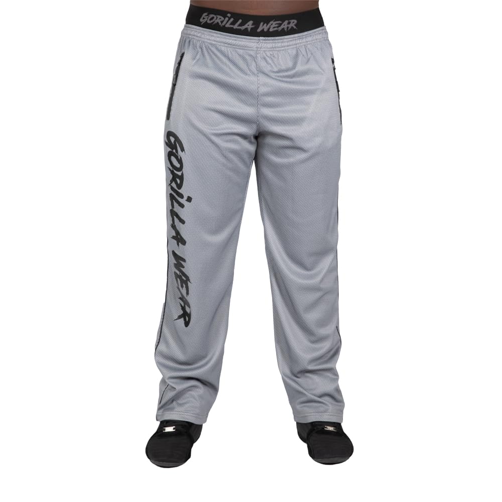 Gorilla Wear Men's Beige Mercury Mesh Pants - Gray/Black - Xxl/3Xl
