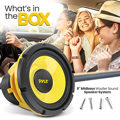 Pyleusa Car Midbass Speaker System -Auto Mid-Bass Component Poly Woofer Audio Sound Speakers & 2Way Custom Component Speaker System 6.5” 400 Watt Component #TOP2