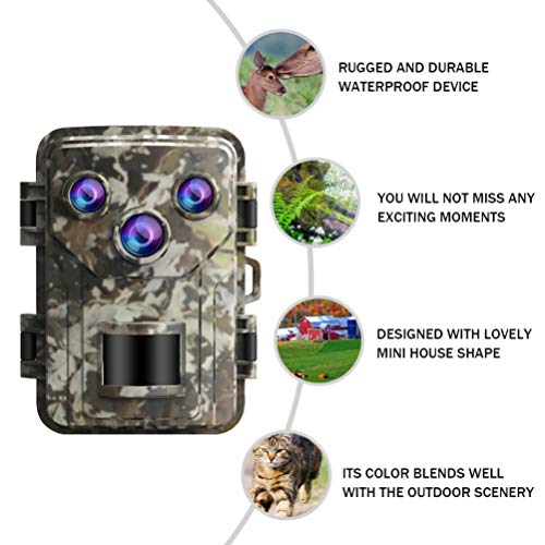 Yardwe Câmera de Trilha 6Mp 1080P Sensor Infravermelho à Prova D'água Câmera de Observação de Anima