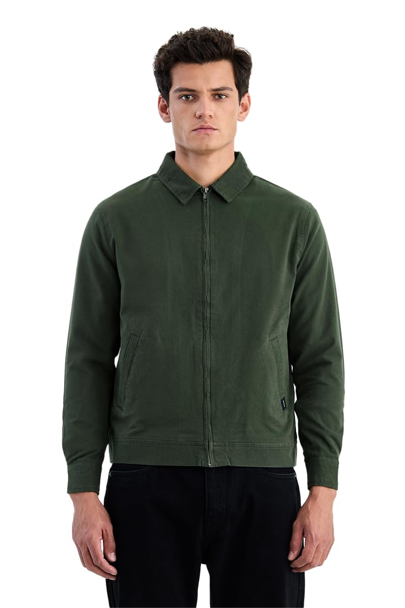 Men Casual Jacket | Regular Fit Full Sleeve Spread Collar Solid Washed Design | Premium 100% Cotton & Breathable Fabric For Stylish & Casual Outings-image-36