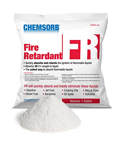 Image of Fr - Flammable Liquid Retardant Absorbent, 1 Gal. Bag, SP40FR-L1B, Silica Free Absorbent for Flammable Chemicals, Proprietary De-Dusting Technology, Absorbs While Acting As A Fire Retardant