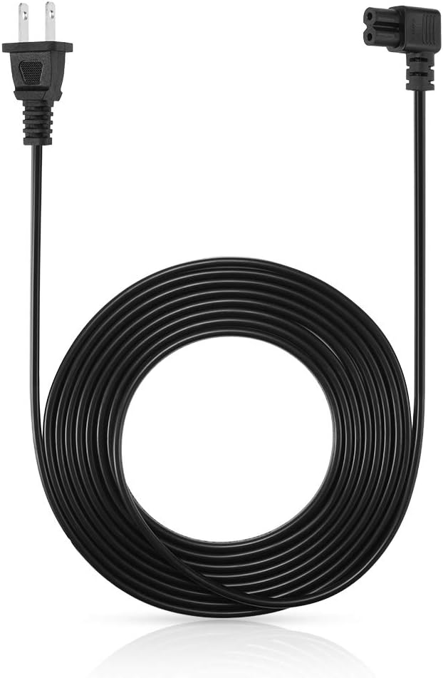 🔥 Flash Sale [UL Listed] 12FT Right Angle 2 Prong Figure 8 Power Cord Cable Compatible for HP Envy, Canon PIXMA MP MX Series, LG TCL Samsung TV/Monitor