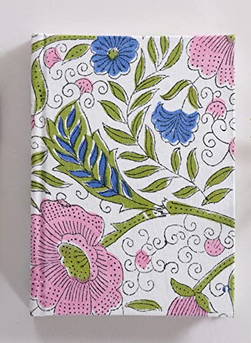 Image of Ravaiyaa - Attitude is everything Hand Block Printed Fabric Journal Handbound Notebook Gifts for Writers Recycled Paper Notebook Diary