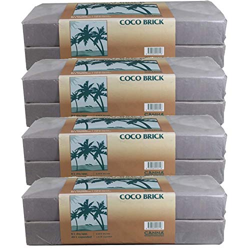 Canna Coco Brick 40L Expandable Natural Plant Medium Soil Substrate 40 Liter Expanded - 8 Liter Dry Reusable (4)