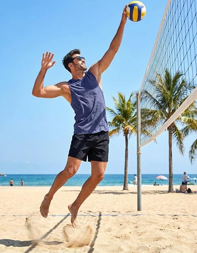 Image of PINSPARK Men's Tank Tops Quick Dry Summer Workout Muscle Shirt Athletic Casual Sleeveless Shirts for Bodybuilding Beach Gym