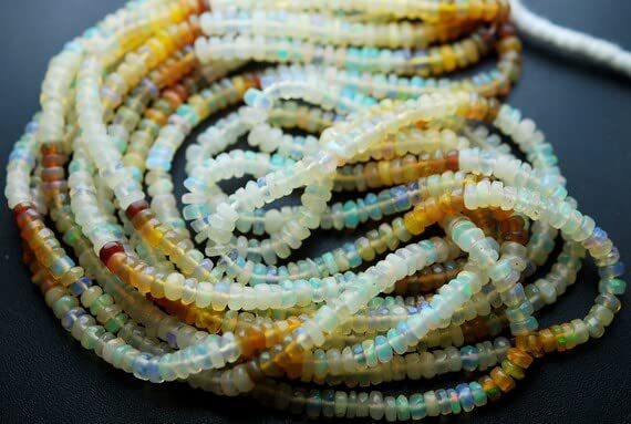 Opale éthiopienne en rondelles lisses pour créer vos bijoux bohèmes chic