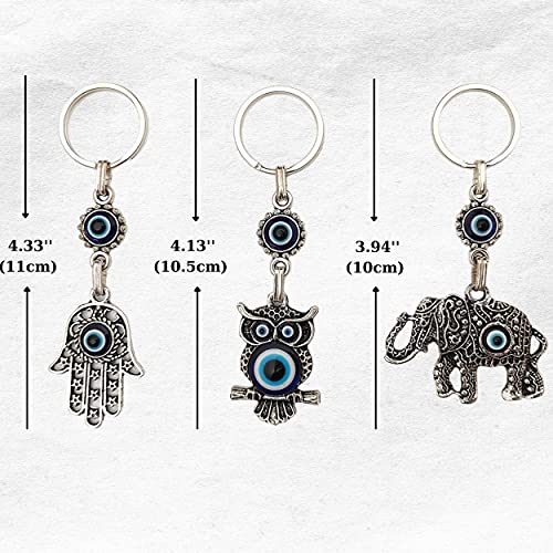 Erbulus Turkish Evil Eye Keychain Set Of 3 - Turkish Gifts - Evil Eye Keychains For Car Keys, Evil Eye Key Chains Women And Men #TOP1