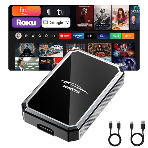LAMTTO 2-in-1 Car TV Mate Pro Wireless CarPlay Adapter with HD Media Port Input for TV Stick Switch to Watch on Car Screen Compatible with Wired CarPlay Touchscreen Cars2016-2025