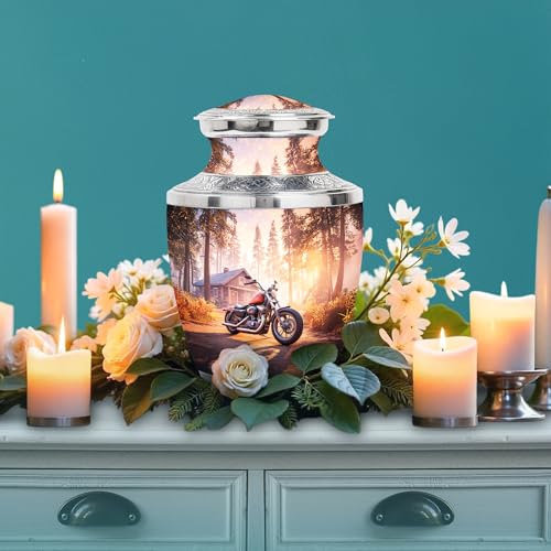 Image of Bike Urn Large Urns for Human Ashes 1 Large & 4 Small | Cremation Urns for Adult, Urn for Brother & Sister, Memorial for Your Loved One