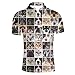 Produktbild HUGS IDEA Novelty Men's Big and Tall Short Sleeve Golf Polo Shirt Puppies Cats Printed T-Shirts Tops