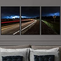 3 Piece Framed Canvas Wall Art Colorful Industrial Lights Canvas Prints Home Artwork Decoration for Living Room,Bedroom - 16