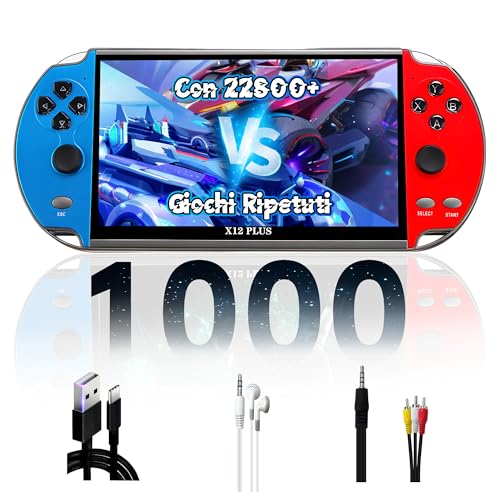 【Batteria da 2500mAh e registrazione in doppia modalità】La console di gioco è dotata di una batteria agli ioni di litio da 2500mAh ad alta capacità con un tempo di standby e un'autonomia extra-lunghi. Vi porterà divertimento e felicità senza fine durante i viaggi o le lunghe distanze. Può essere caricata con un caricatore da 5V 2A. Inoltre, è dotato di un microfono incorporato ad alta definizione, che supporta la registrazione intelligente di alta qualità e la normale doppia modalità. Grazie alla tecnologia di riduzione del rumore incorporata, la console portatile è in grado di filtrare efficacemente i rumori ambientali, rendendo la voce chiara e prominente