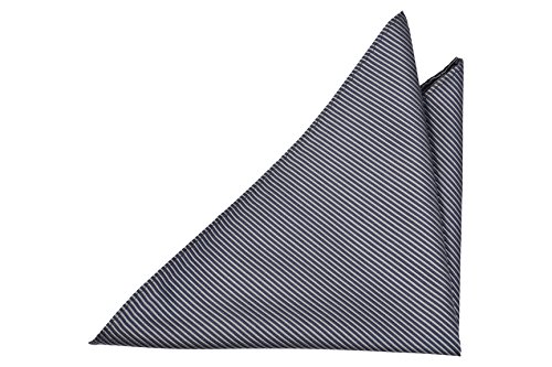 Preisvergleich Produktbild Notch Einstecktuch aus Seide für Herren - Streifenmuster in Grau