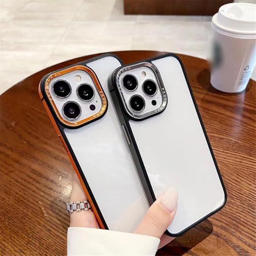 いphone12 12pro ケース クリア かわいい スマホケース iphone 12 おしゃれ 韓国 あいふぉん12ケース 耐衝撃 シンプル いphone12 pro ケース 透明ケース クリアケース 全面保護 落下防止 (ブラック)