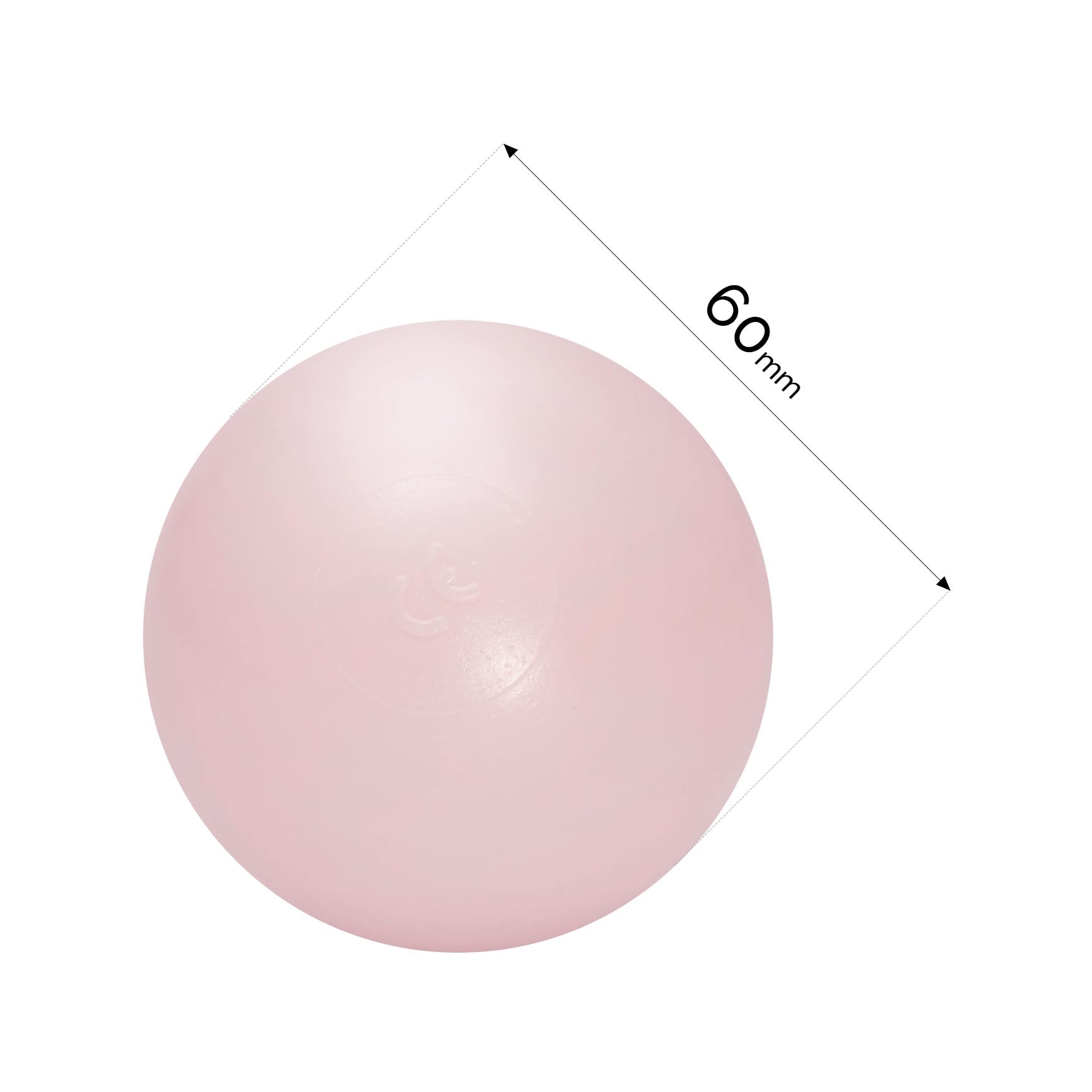 MISIOO Bällebad - Bällebad Kinder für Baby Zimmer - 200 Bälle - Spielzeug - Maschinenwaschbar - Öko-Tex - 90 x 30 cm - Rosa - Hellrosa/Silber/Perlen