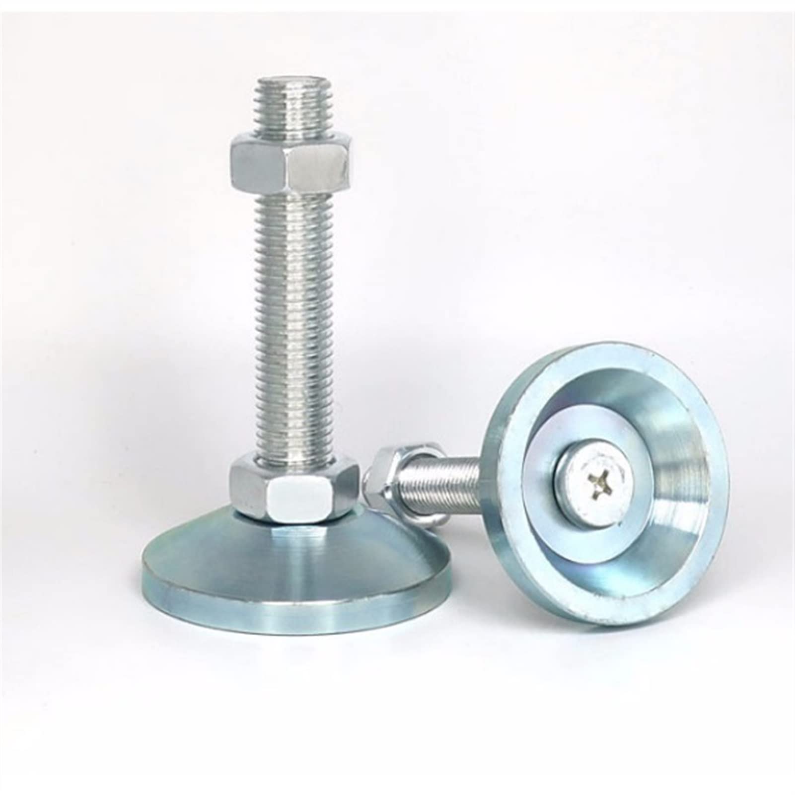 MyncbD Pies niveladores Pie De Soporte De Metal De 4 Piezas, Taza De Pie Pesado, Pie Fijo, Pie De Ajuste Mecánico Horizontal, Carga De Carga 350kg