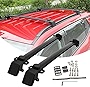 PARTOL Compass Roof Rack Cross Bars for Jeep Compass 2011-2016, Aluminum Roof Rail Luggage Rack Cargo Carrier for Canoe Kayak Snowboard Bike (1 Pair, Black)