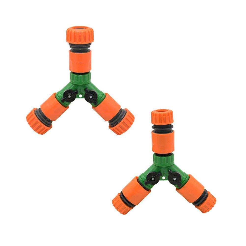 1/2" 3/4" 2 vías Conector de tubería de jardín 16 mm 20 mm Divisor de Agua de válvula de riego de jardín Divisor de Tubo de riego Suministros de jardinería