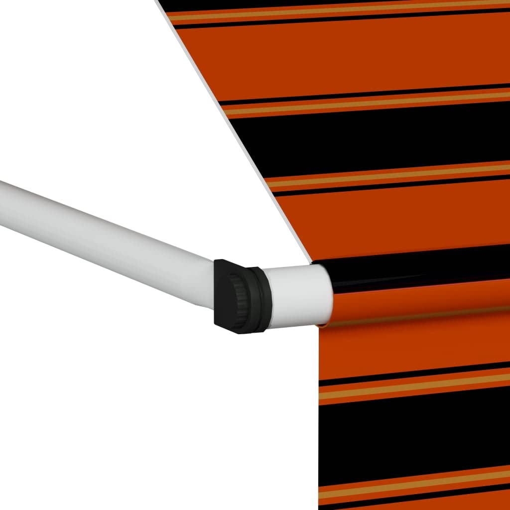 Möbel Wohnaccessoire Handauszug Markise 150 cm Orange und Braun Möbel