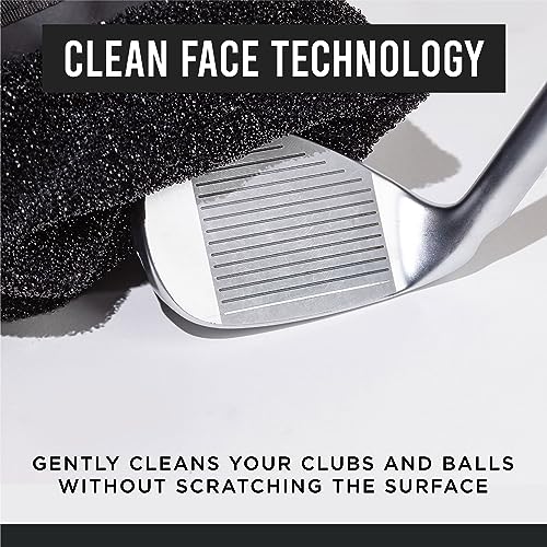 Image of Club Scrub Golf Club and Golf Ball Cleaning Bag, Waterproof Clean Face Technology Liner, Detachable Clip, Machine Washable, Cleans Club Grooves, Dry Exterior (Neoprene or Microfiber Option Available)
