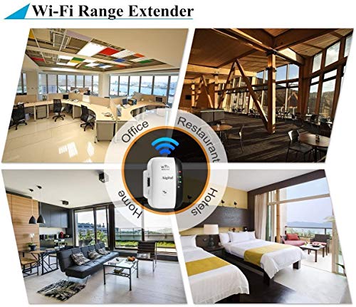 WiFi Range Extender 300Mbps Wireless Repeater Internet Signal Booster 2.4GHz Amplifier Blast for High Speed Easy Set Up Support Repeater/Access Point Mode With WPS, Extend WiFi to Home & Alexa Devices