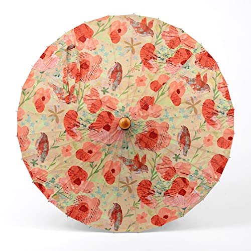 BIRDS AND BLOOMS sun parasol in the Lark Collection, UV protection rated UPF 50+ 28