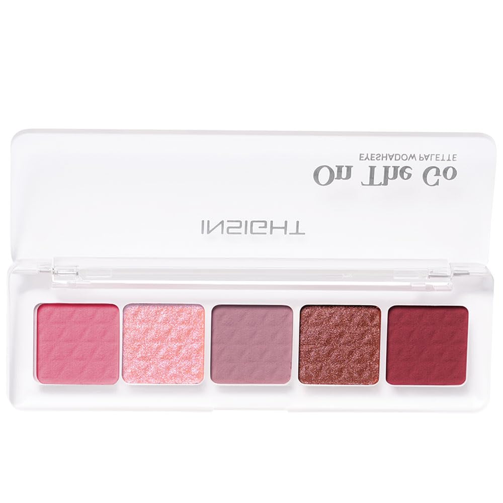 INSIGHT On The Go Eyeshadow Palette - Rosaline | Highly Pigmented | Silky Smooth | Crease-Free Blending | Shimmer & Matte Shades | Travel-Friendly (10g)-image-5