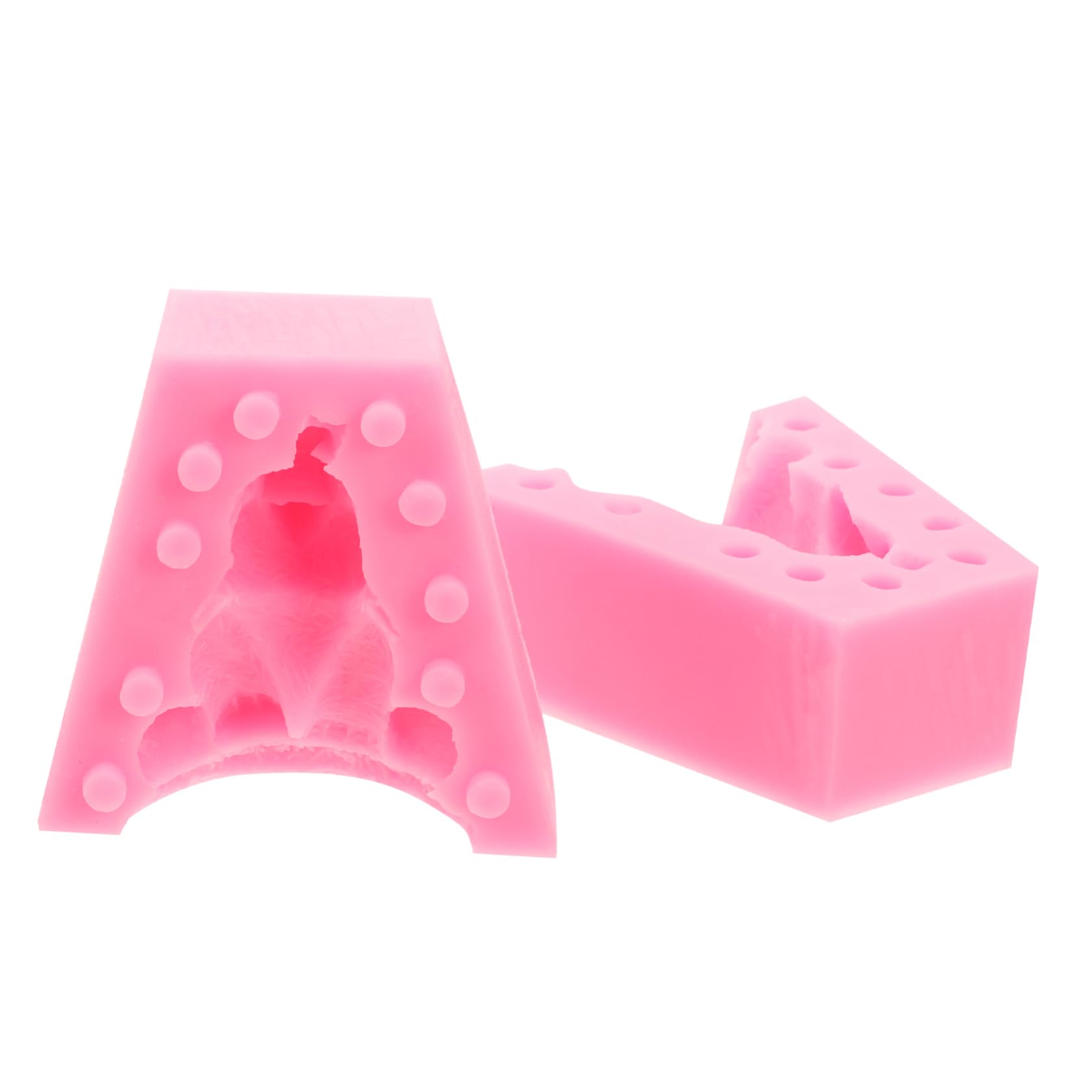 VILLCASE 4 Sätze Gießform Aus Silikon Pralinenformen Pralinen Form Bratentopf Seifenform Gipsform Würfelform Elefantenform Aus Silikon Silikonform Selber Machen Kieselgel Rosa 2 Stück * 4