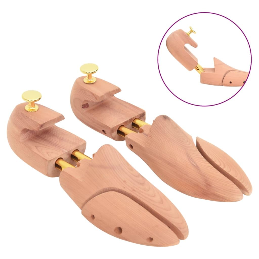 Schuhspanner aus massivem Zedernholz für Damen EU 36-37 mit Schuhlöffel, Schuhdehner zur Formerhaltung für Lederschuhe