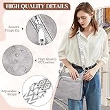 LUROON Umhängetasche Damen Mittelgroß, Leicht Leder Handtasche Damen Kleine mit Vielen Fächern Crossbody Bags Damenhandtasche mit Verstellbar Breitem Schultergurt