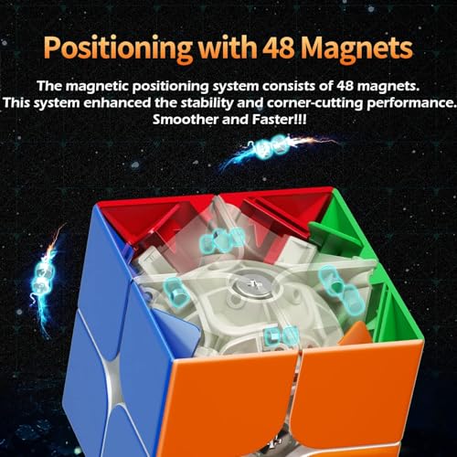 Image of Cubelelo Drift 2M 2x2 Magnetic Stickerless Speedcube | Premium Multicolor Puzzle Cube for Kids & Adults | Ideal for Speedcubing, Brainstorming, and Mental Development | (Smooth & Fast Turns)