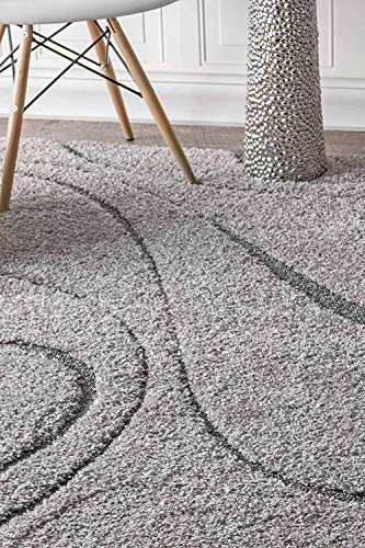 Image of Shaggy Super Soft Carpet for Home & Living Room Size - 6 X 8 Ft (Grey)