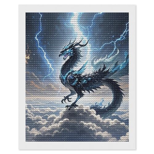 Peinture diamant dragon 5D pour décorer votre salon, kit complet de loisir créatif adulte