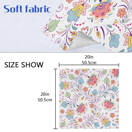 Servilletas de Tela Color Floral Set x6 20x20 in miniatura 6