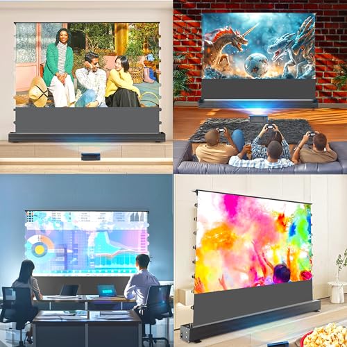 Duronic Electric 120” Ambient Light Rejecting (Alr) Floor Projector Screen For Ultra Short Throw Projectors: Pet Crystal Grey Screen, 16:9 Ratio, Remote Controlled – For Home Theatres And Conferences - 5