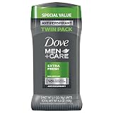 Dove Men+Care Antiperspirant Stick Extra Fresh 2.7 oz, Twin Pack