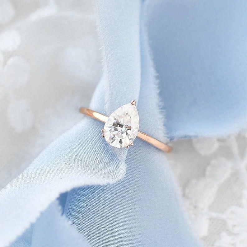 Bague solitaire en argent sterling 925 anti-ternissement - 3