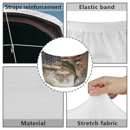 Image of Car Hood Cover,Waterproof Snowproof Car Hood Cover Protector Suitable Most Automotive Sedans Trucks Pickup Sports Cars,Car Accessories Fish Print