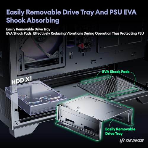 Okinos OKICC-AQUA7-ATXB-H6BA Aqua 7, Pre-Installed 6 × 120Mm Pwm Argb Fan, Atx Mid Tower Pc Case, Computer Case thumb #11