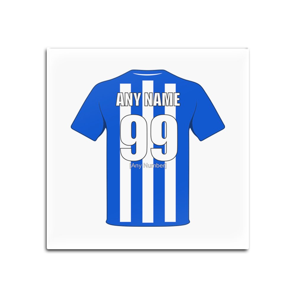 UNIGIFT Personalised Gift - Wigan Athletic Glass Square Coasters (Football Club Design Theme, Colour Options) - Any Name/Message on Your Unique Mat Pad - The Latics