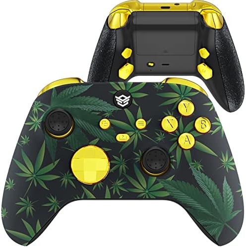 HexGaming Esports Advance Controller 4 Mappable Rear Buttons & Interchangeable Thumbsticks & Flashshot for Xbox Collection X/S, Xbox Controller Customized Controller PC FPS Gamepad – Inexperienced Weeds