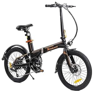 Kugookirin Bicicleta Eléctrica V2, 20″ Bicicleta Electrica Plegable, Magnesio, 7vel,Urbana Ebike,Batería Litio 36V