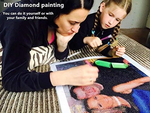 LPRTALK 5D DIY Diamond Painting Kit, 5D Diamond Art Kit Full Square Drill for Adults or Kids, Embroidery Pictures Arts Craft Mosaic Making Cross Stitch for Home Wall Decor Owl Couple 12x16 inches - Thumbnail 7