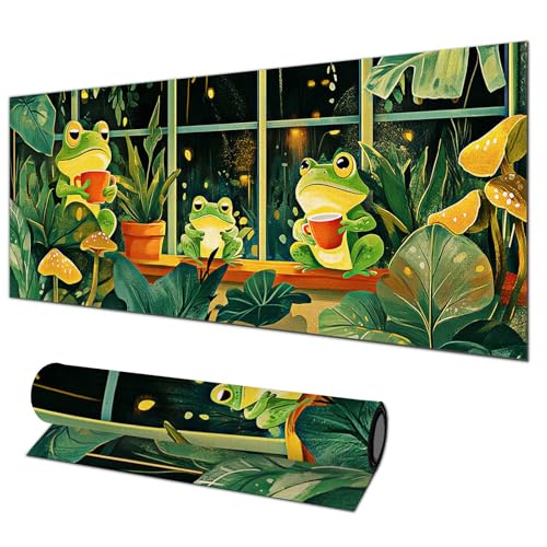 Tapis de souris de jeu 80 x 30 cm grand format grenouille