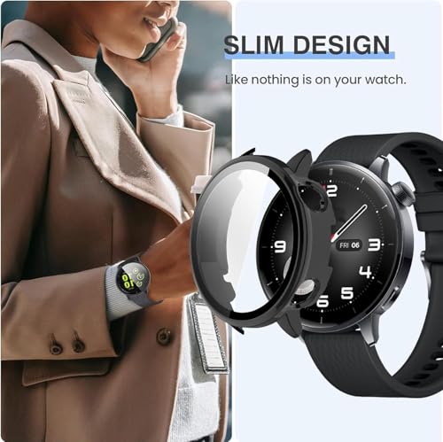 Funda para OnePlus Watch 3 de 43mm con cristal templado transparente 4