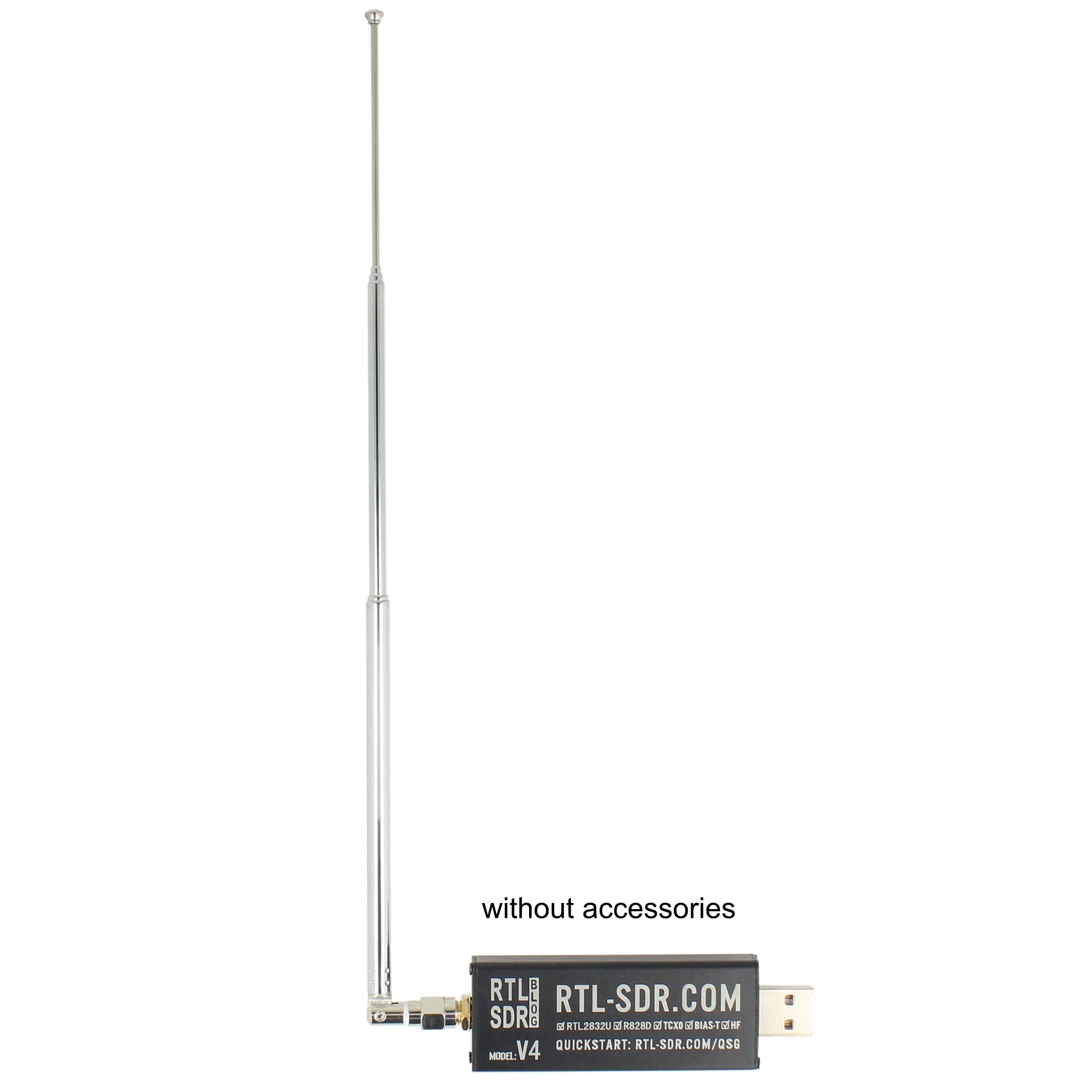 Antenna telescopica da 50 ohm (12-47 cm) con spina SMA - Antenna universale a banda larga per scanner, SDR, misuratori e radio amatoriale (40 MHz-6 GHz)