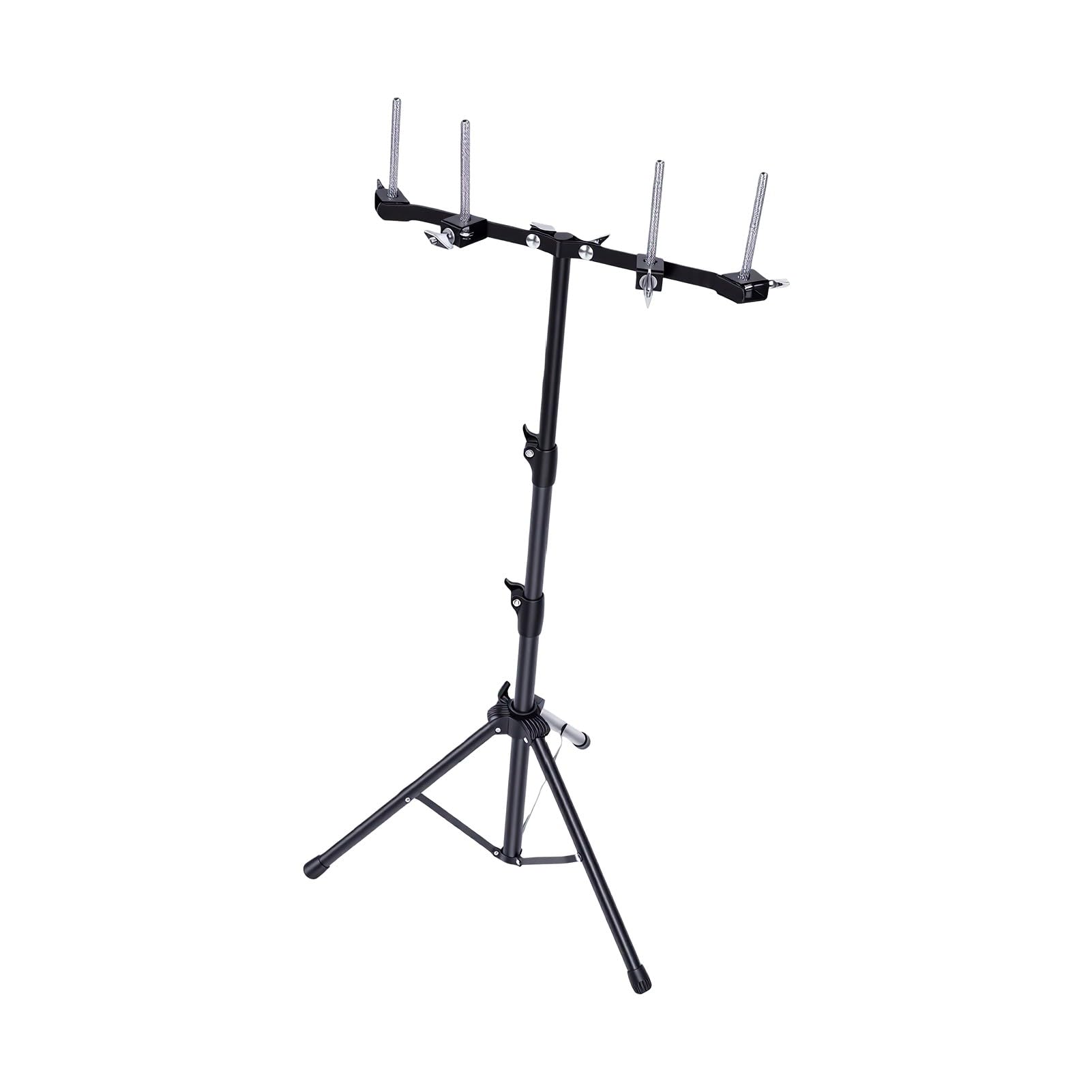 Sxhlseller Doppelter Cowbell-Percussion-Ständer |Robustes Stahl-Montagegestell, Verstellbarer 53,5–110,5 Cm Großer Halter für Live-Auftritte und Schlagzeug