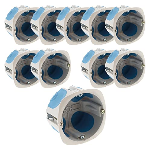 Zenitech – Set mit 10 No-Air-Einbaukästen – Tiefe 40 mm und Durchmesser 67 mm