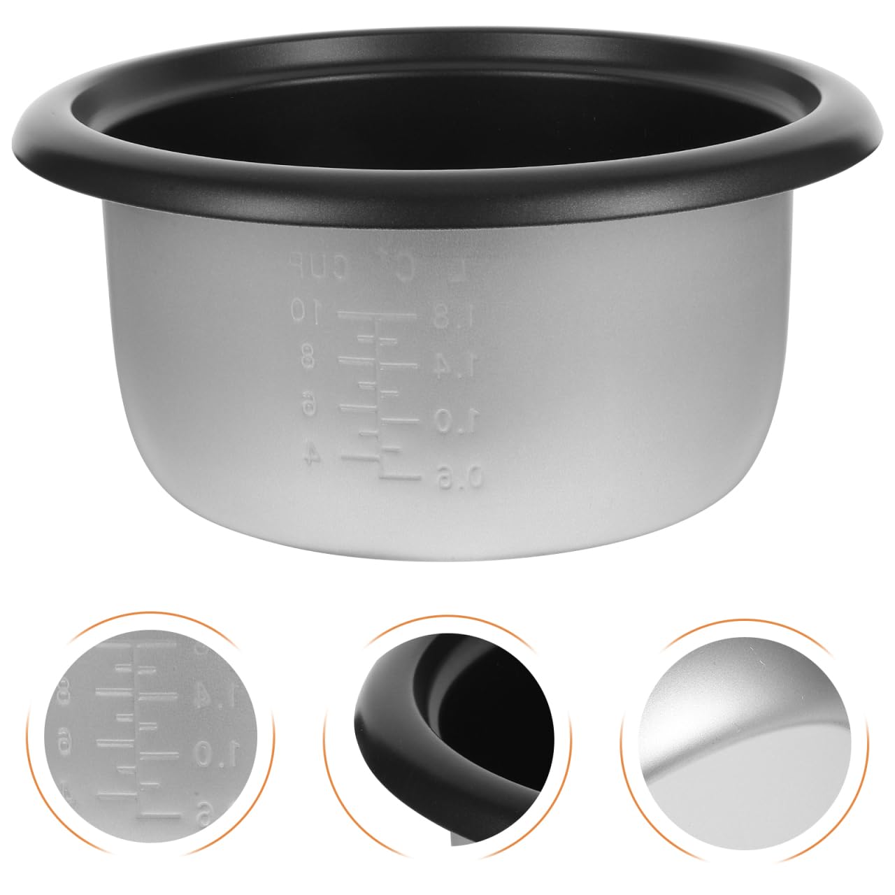 Amosfun Pot IntéRieur Cuiseur À Riz AntiadhéSif En Alliage D'Aluminium 10.55 Pouces De DiamèTre Remplacement Polyvalent Pour Cuiseur De Riz Maison HôTel Dortoir